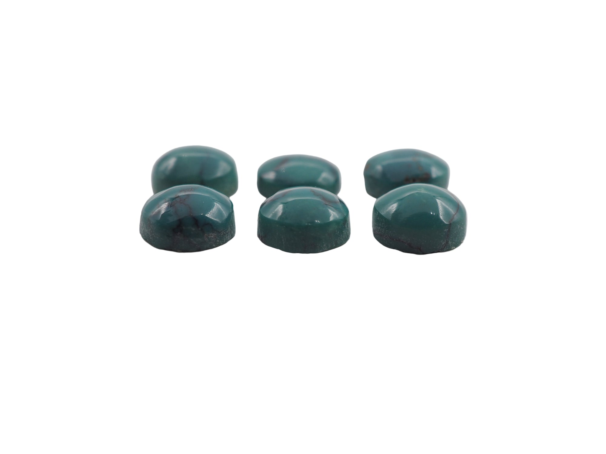 Natural Blue Turquoise Cabochon 8 mm Approximately 12.4 Carat (GTG-NBT-13)