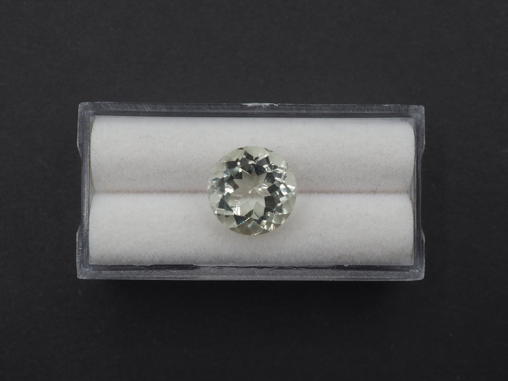 Green Amethyst Faceted 10.1 mm  Single Piece Approximately 3.5 Carat   (GTG-GAM-6)