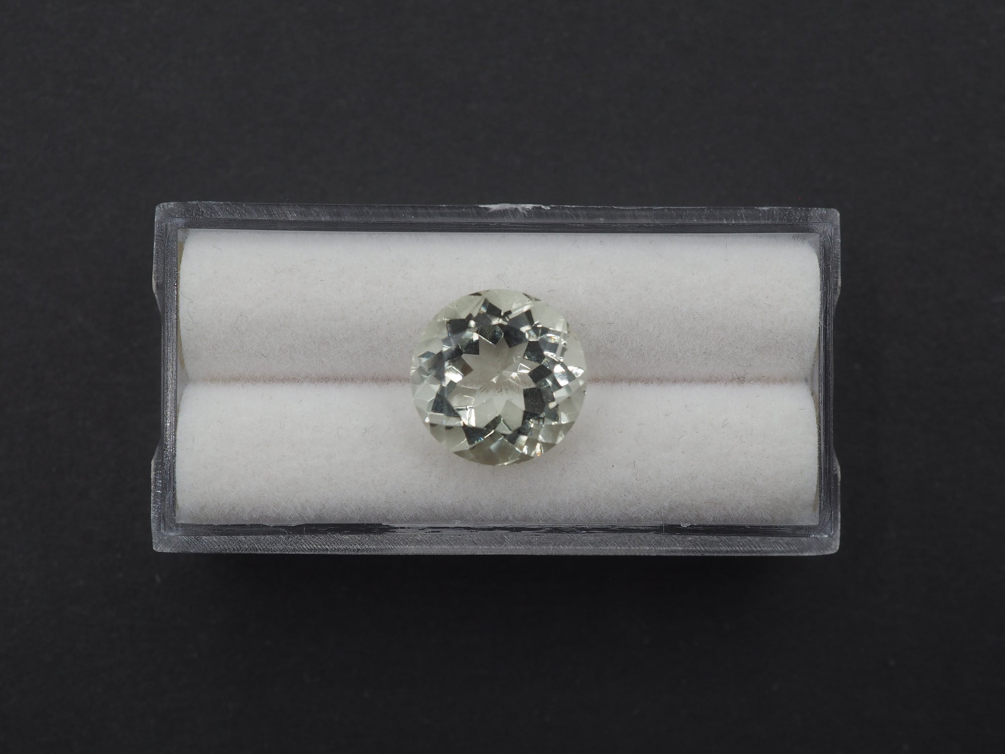 Green Amethyst Faceted 10.1 mm  Single Piece Approximately 3.5 Carat   (GTG-GAM-6)
