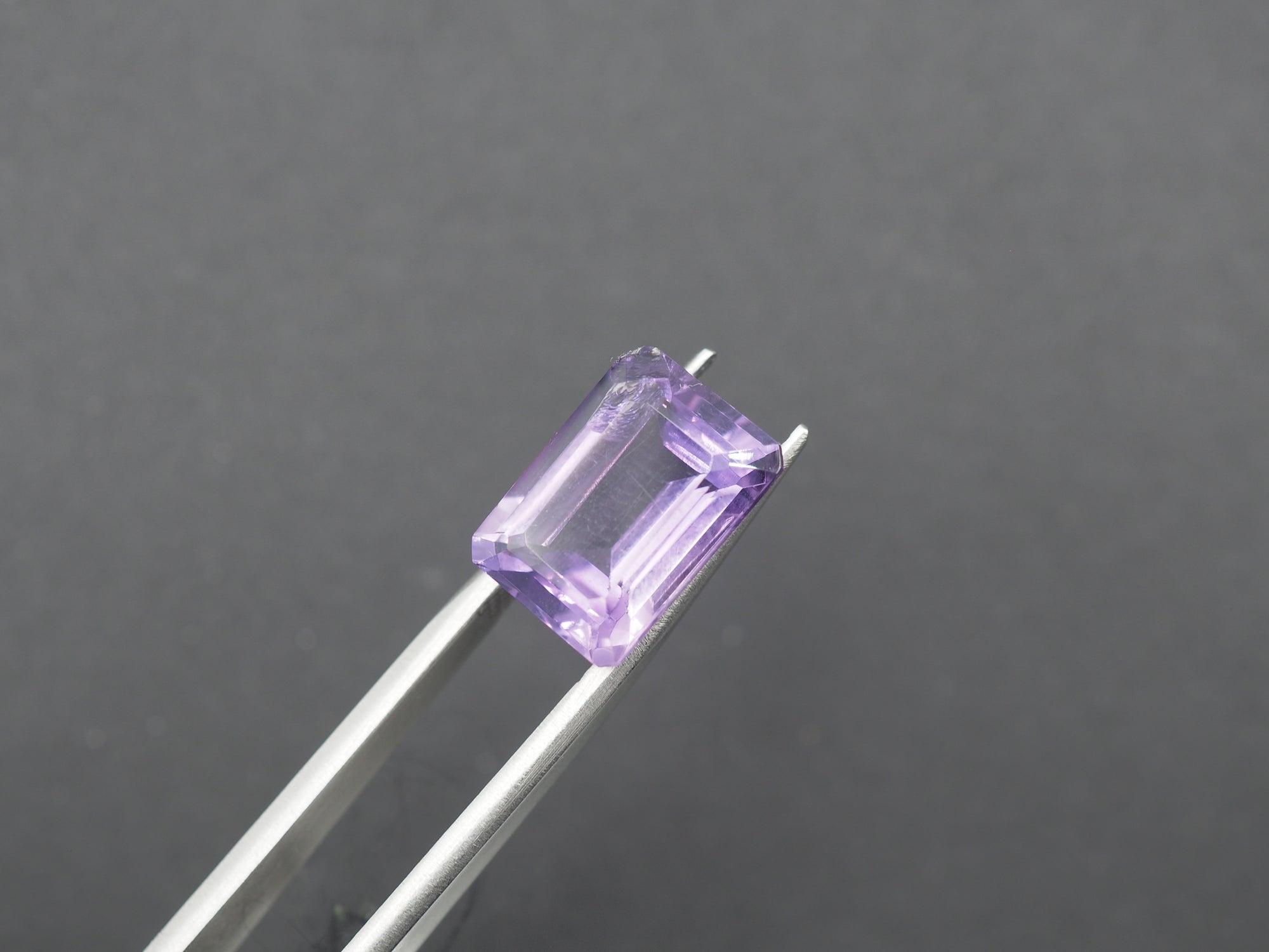 Amethyst Faceted  14.1x10.2 mm Single Piece Approximately 7.37 Carat (GTG-AM-59)