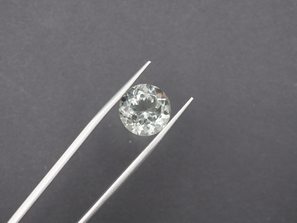 Green Amethyst Faceted 12.1 mm  Single Piece Approximately 6.38 Carat   (GTG-GAM-8)