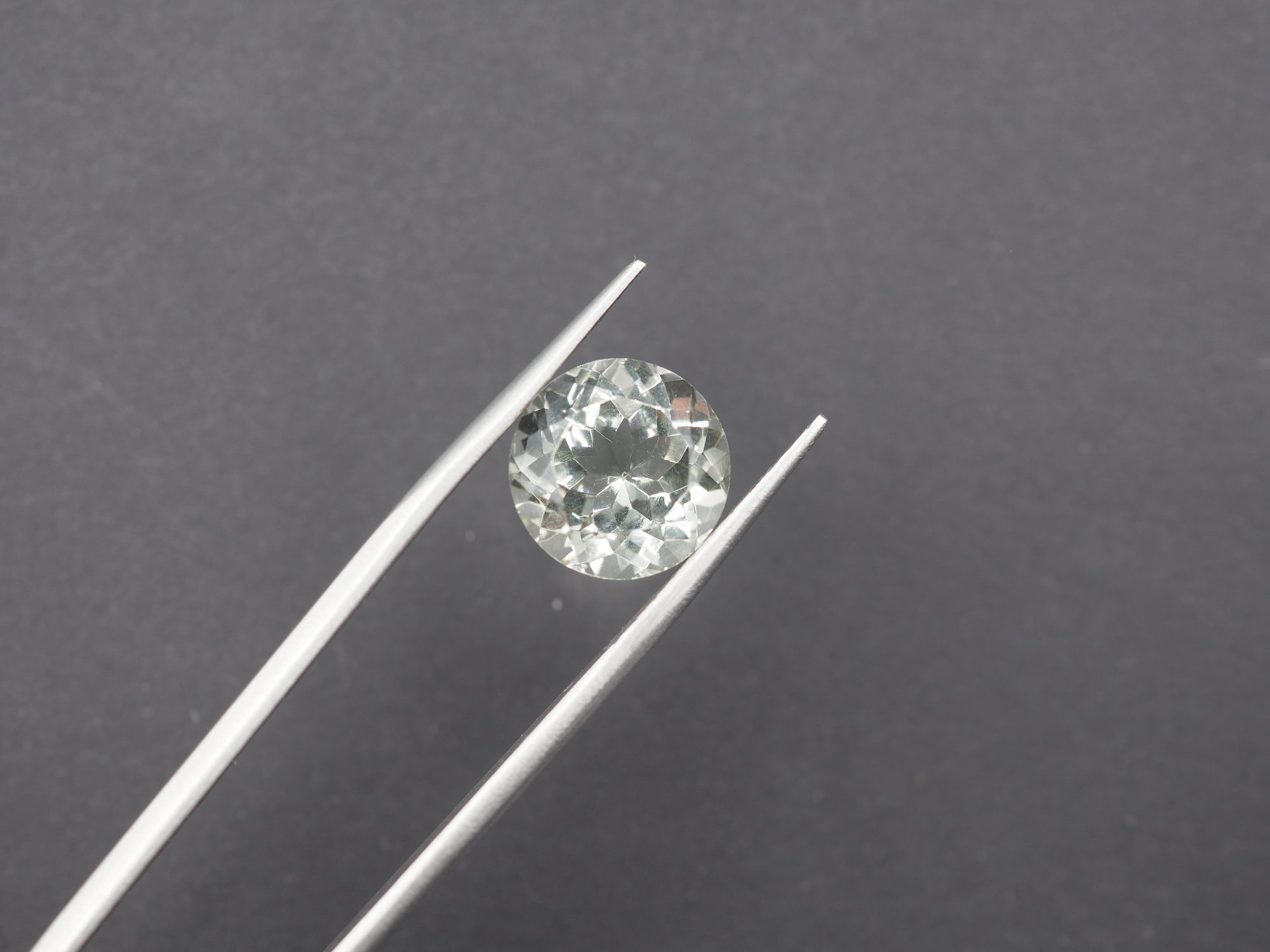 Green Amethyst Faceted 10.1 mm  Single Piece Approximately 3.5 Carat   (GTG-GAM-6)