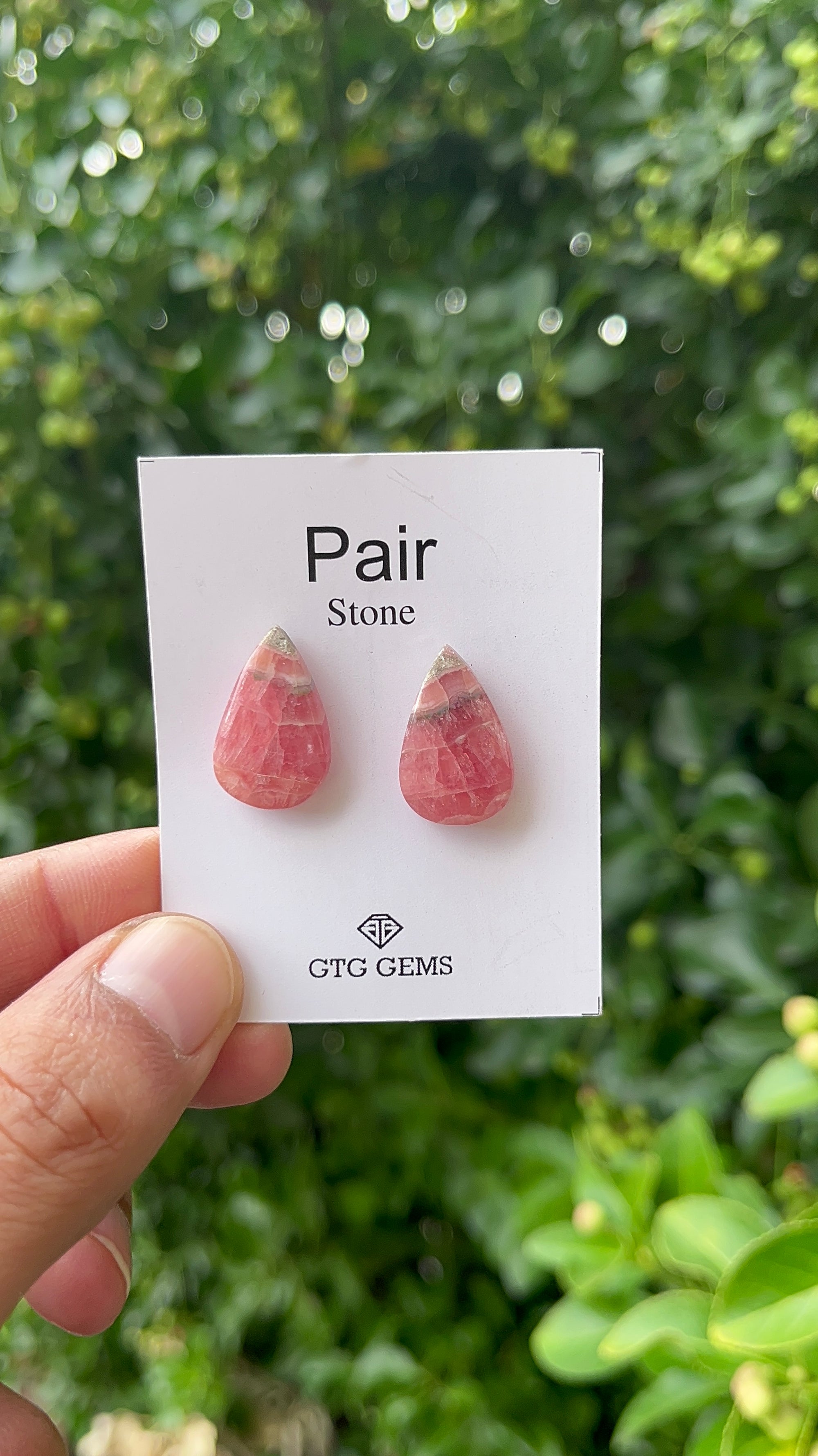 Rhodochrosite 20x13mm Matching Pair Cabochon