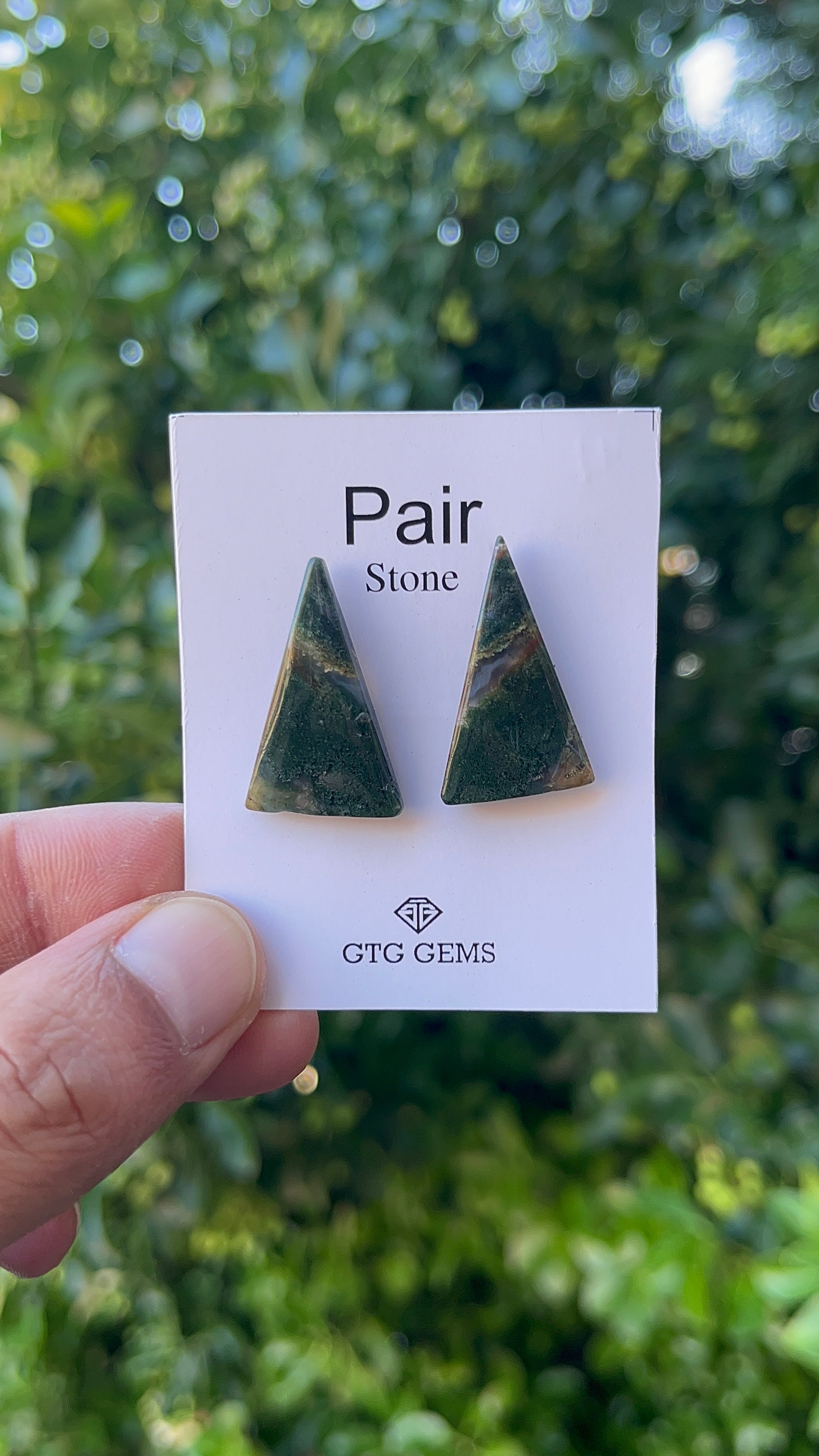 Blood Stone 27x16mm Matching Pair Cabochon Approximately 24.5 Carat (GTG-MBS-12)