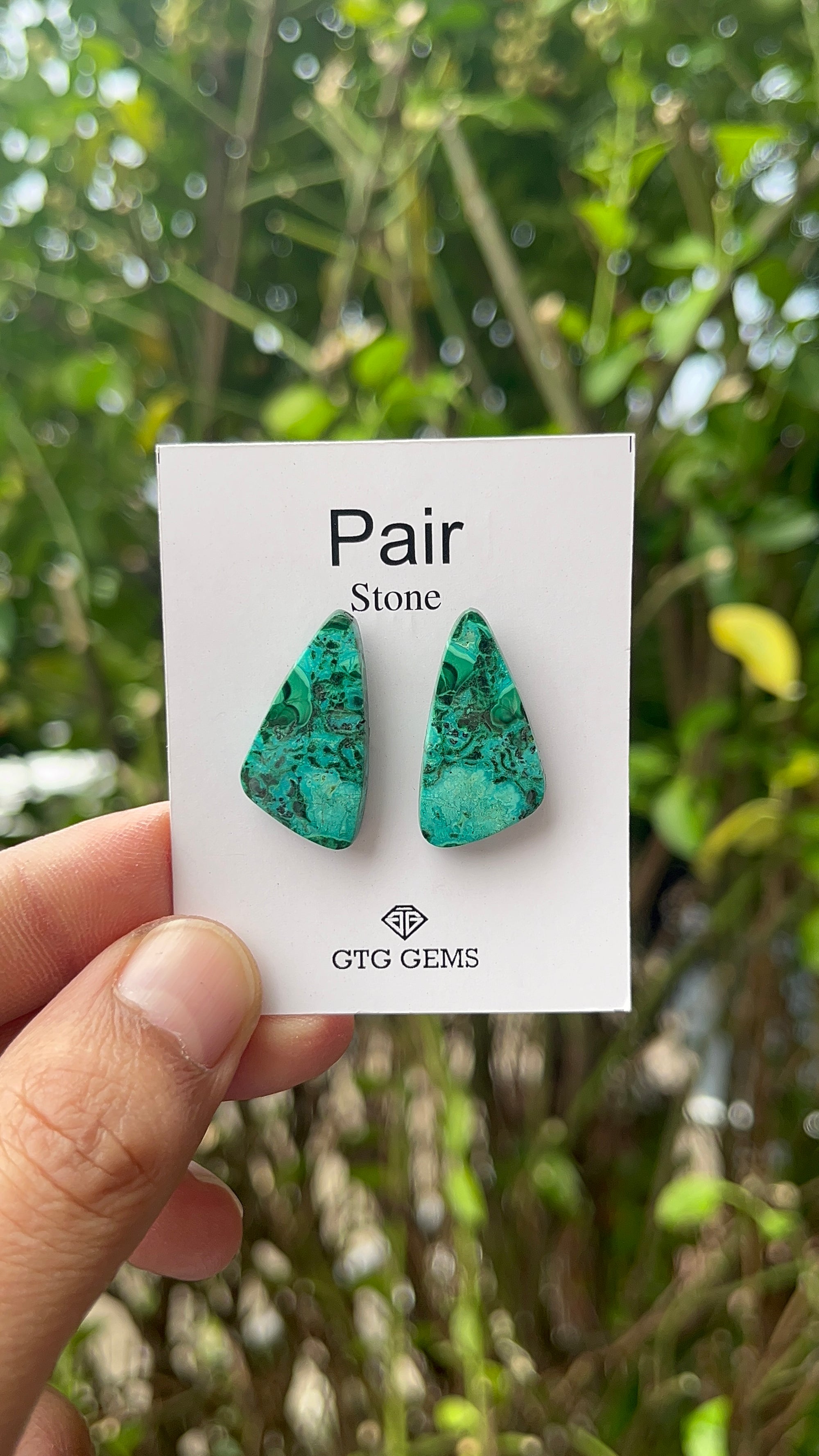 Malachite 26x14 mm Matching Pair Cabochon Approximately 24.50 Carat (GTG-MMC-25)