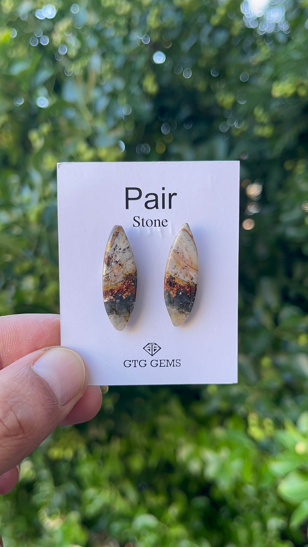 Mookaite Jasper 29x10mm Matching Pair Cabochon Approximately 17 Carat (GTG-MMK-6)