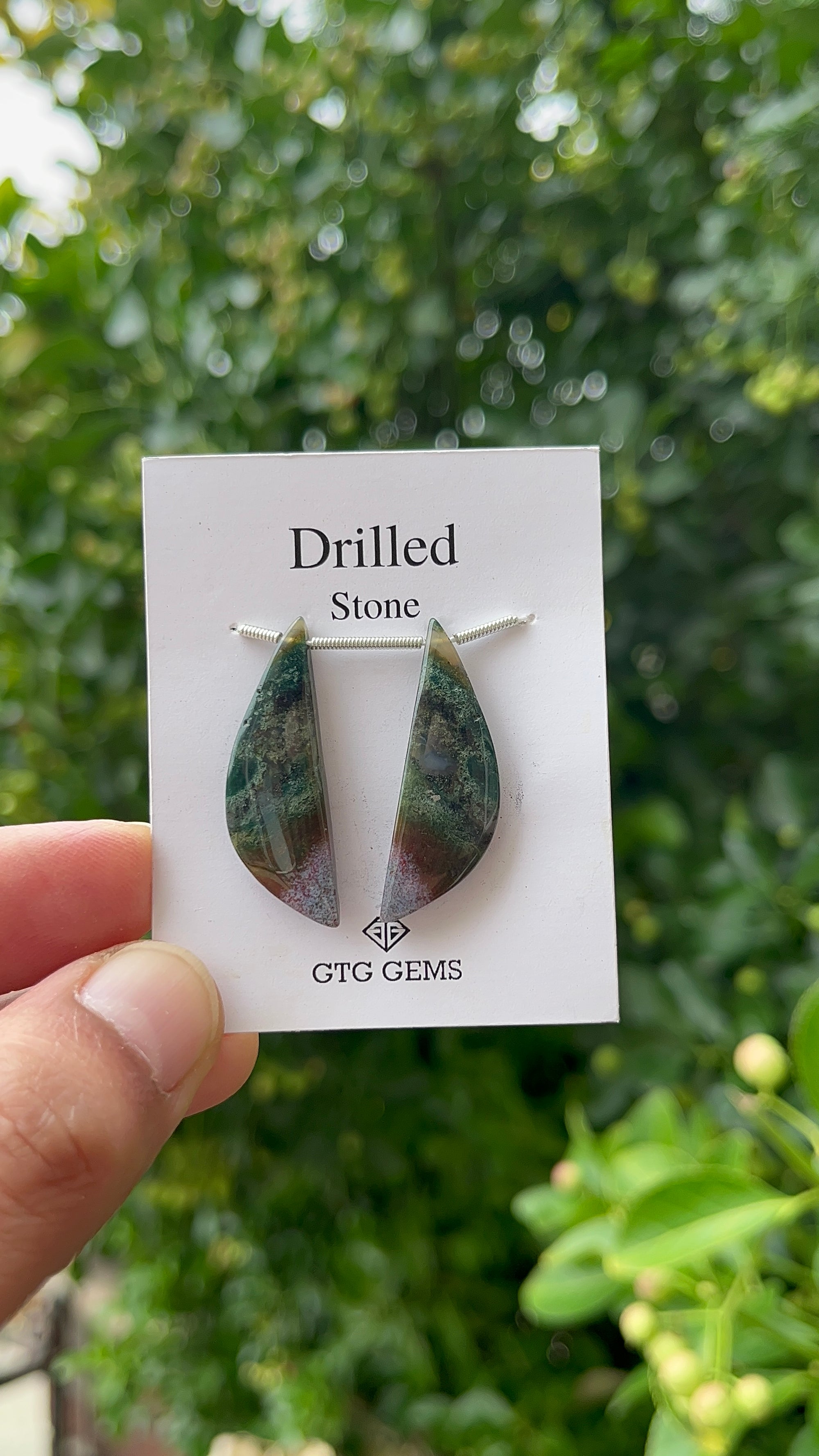 Drilled Blood stone jasper 34x11 mm Approximately 25.50 Carat (GTG-DBJ-31)