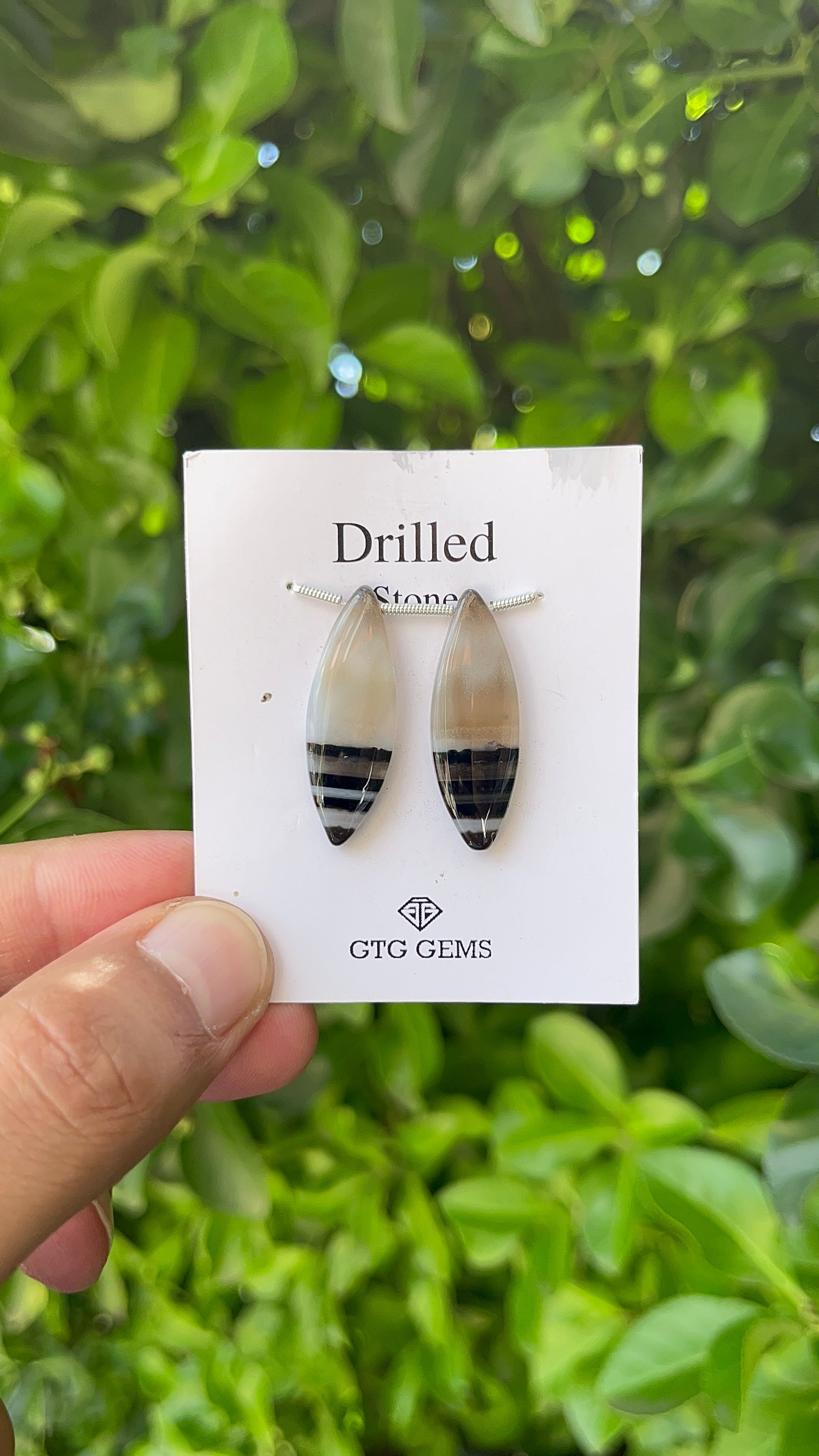 Suleimani Agate, Cabochon Drilled 30x10 mm Approximately 19 Carat (GTG-DMS-7)