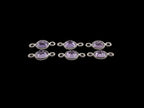 Amethyst Bezel  6 mm, Double Connector, Amethyst Bezel, Amethyst  Charm, 925 Sterling Silver(GTG-SBA-11)