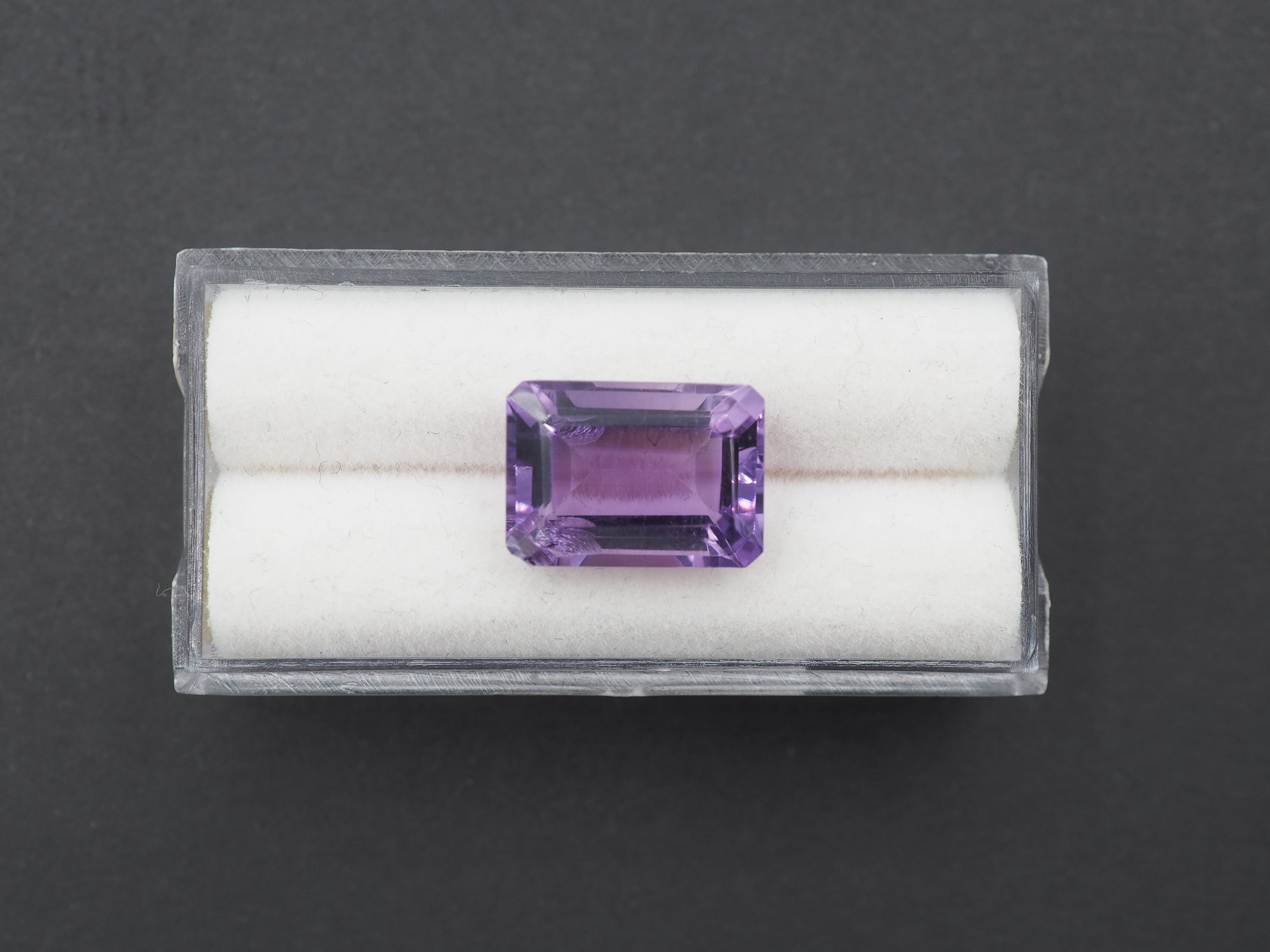 Amethyst Faceted  14.1x10.2 mm Single Piece Approximately 7.37 Carat (GTG-AM-59)
