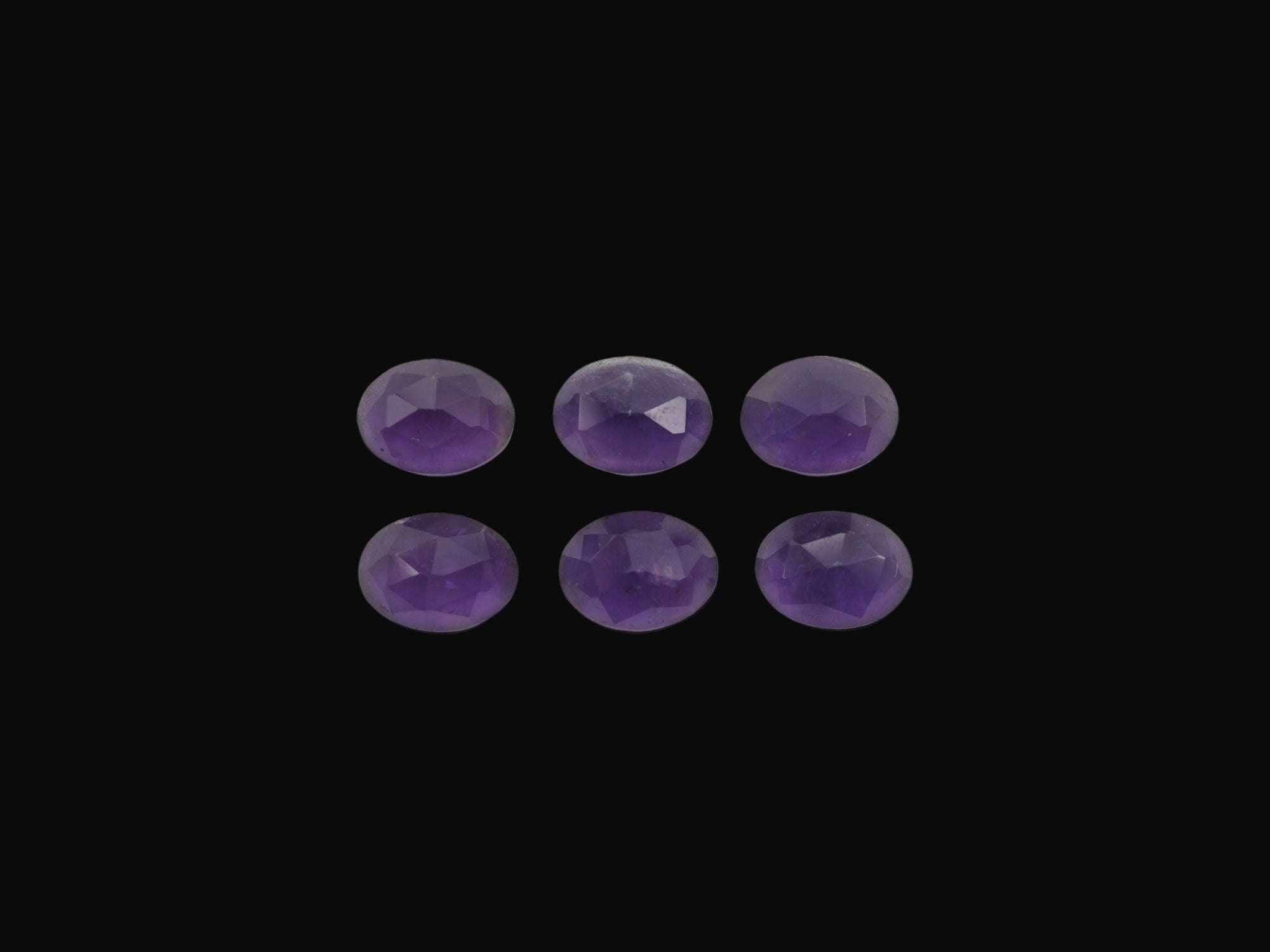 Rose cut Amethyst  Oval 8.5x6.5 mm Approximately 6.50 Carat (GTG-RCA-6)