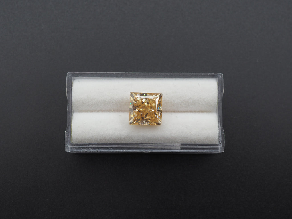 Moissanite Faceted Cushion Square  9.9x9.9 mm Single Piece Approximately 5.74 Carat