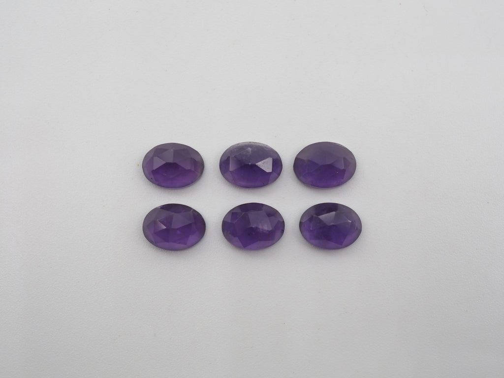 Rose cut Amethyst  Oval 8x6 mm Approximately 5.57 Carat (GTG-RCA-7)