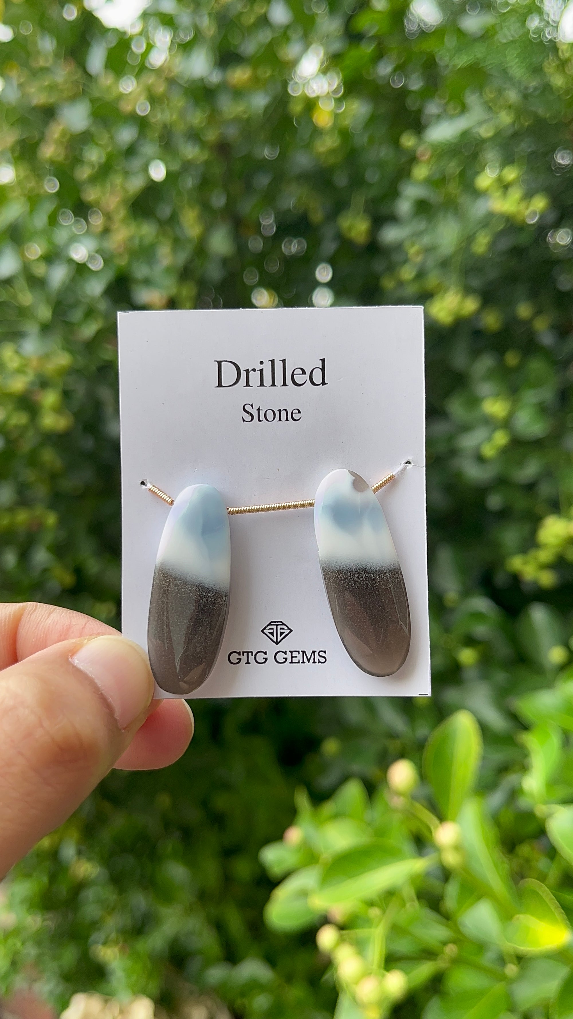 Drilled Blue Opal, 34x12mm Approximately 34.50 Carat (GTG-DOP-10)