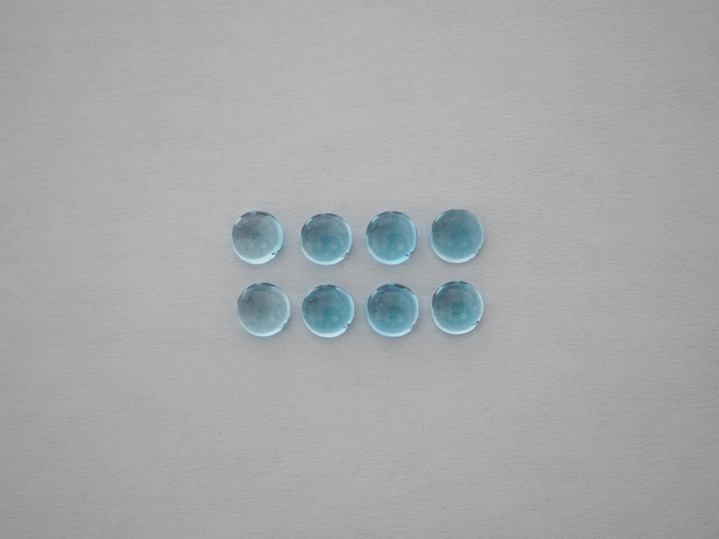 Swiss Blue Topaz Cabochon 4 mm