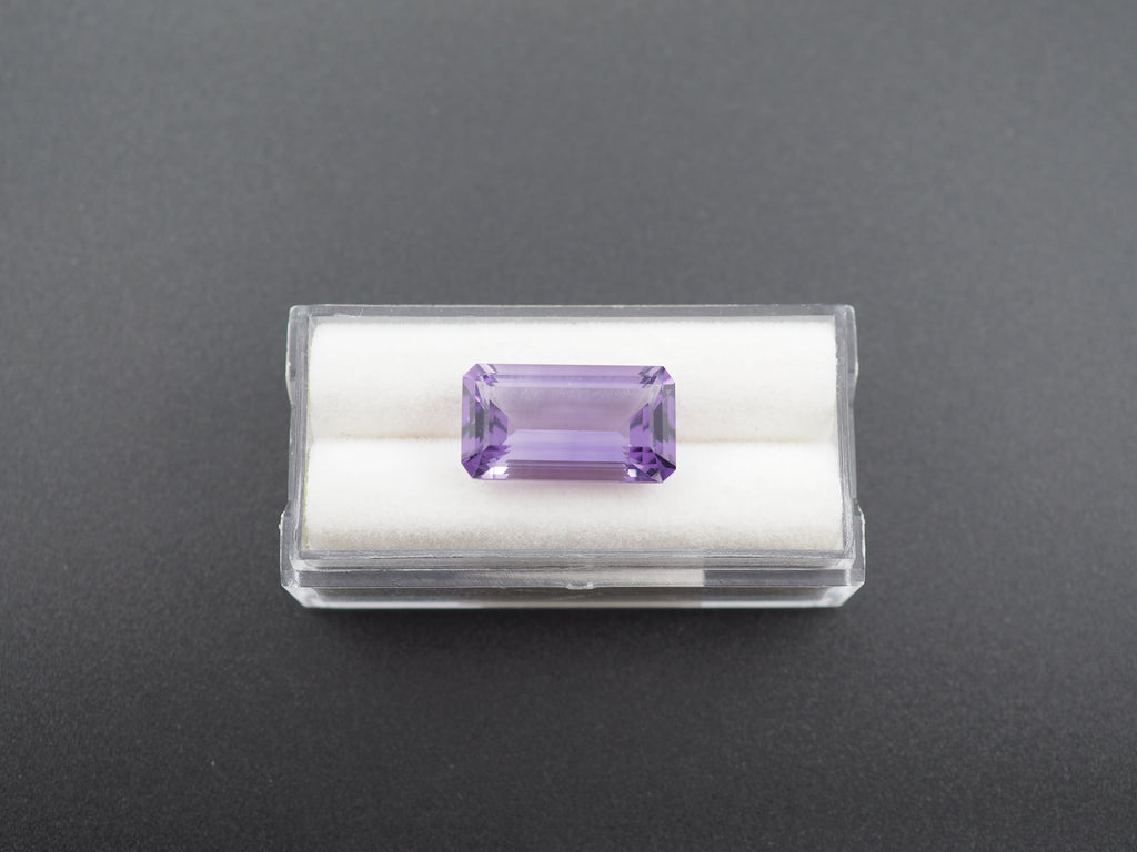 Rectangle Faceted Amethyst 18 x 10 x 7. mm Single Piece Approximately 9.49 Carat