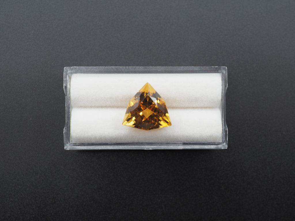 Citrine Trillion Shape Faceted  14.0 x 14.5 x 9.5mm Single Piece Approximately 8.13 Carat (