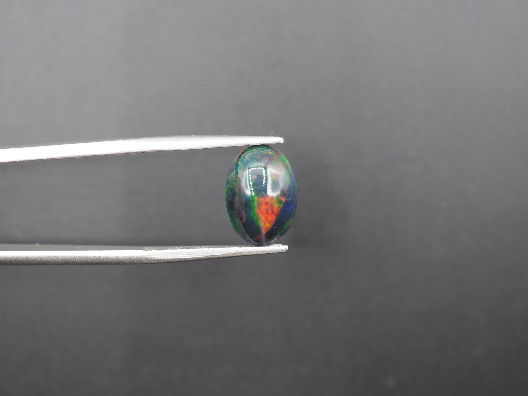Ethiopian Black Opal Cabochon 12x9 mm Approximately 2.25 Carat (GTG-BOP-43)