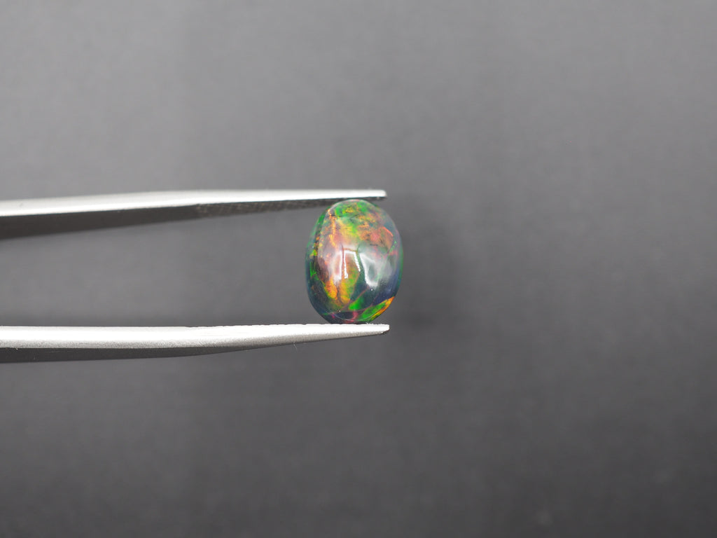 Ethiopian Black Opal Cabochon 12x9 mm Approximately 2.25 Carat (GTG-BOP-43)