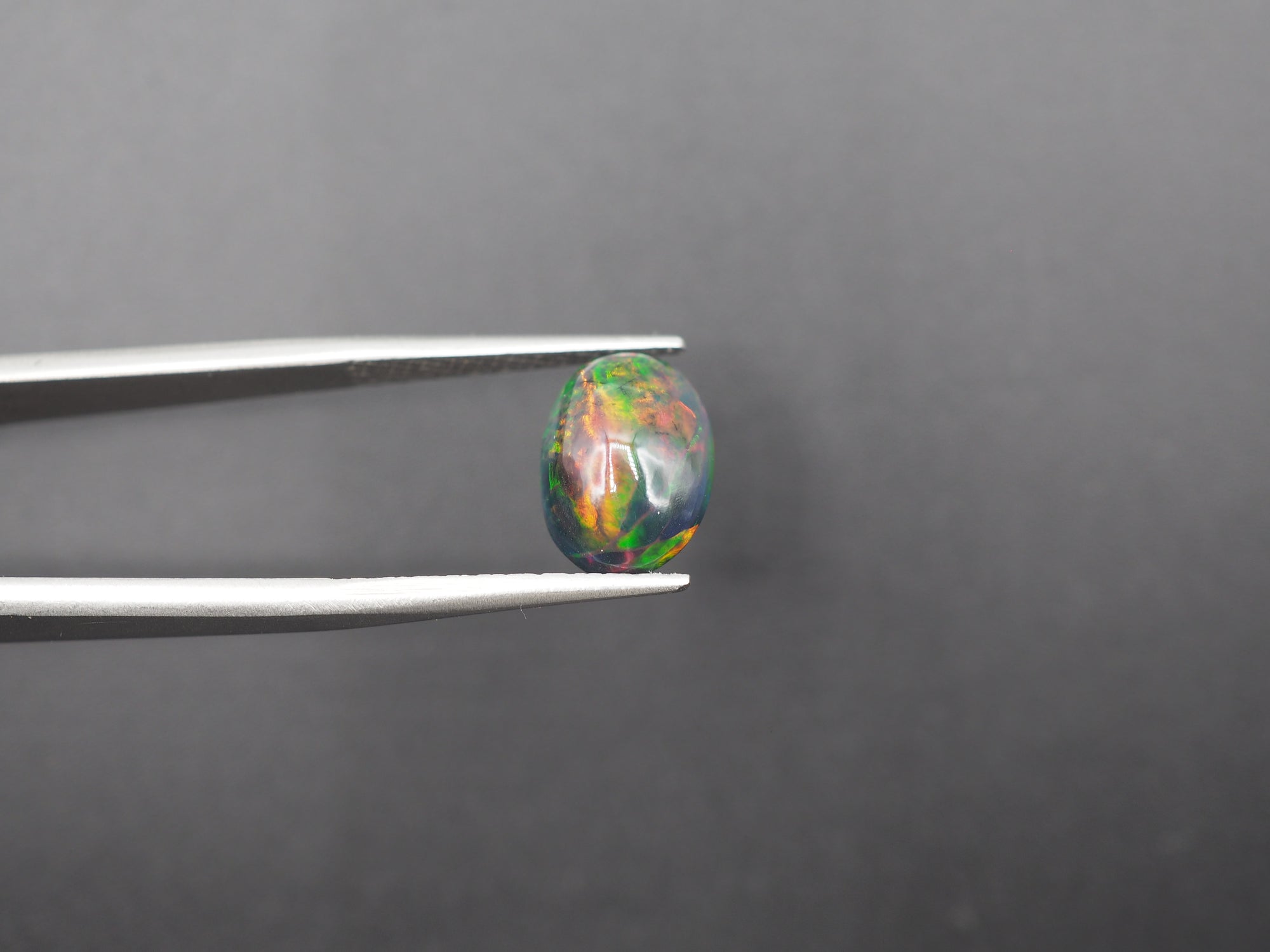 Ethiopian Black Opal Cabochon 12x9 mm Approximately 2.25 Carat (GTG-BOP-43)