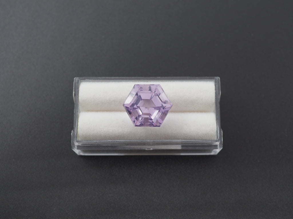 Natural fancy shaped  Lavender Faceted Amethyst 14mm Single piece Approximately 15.8 Carat