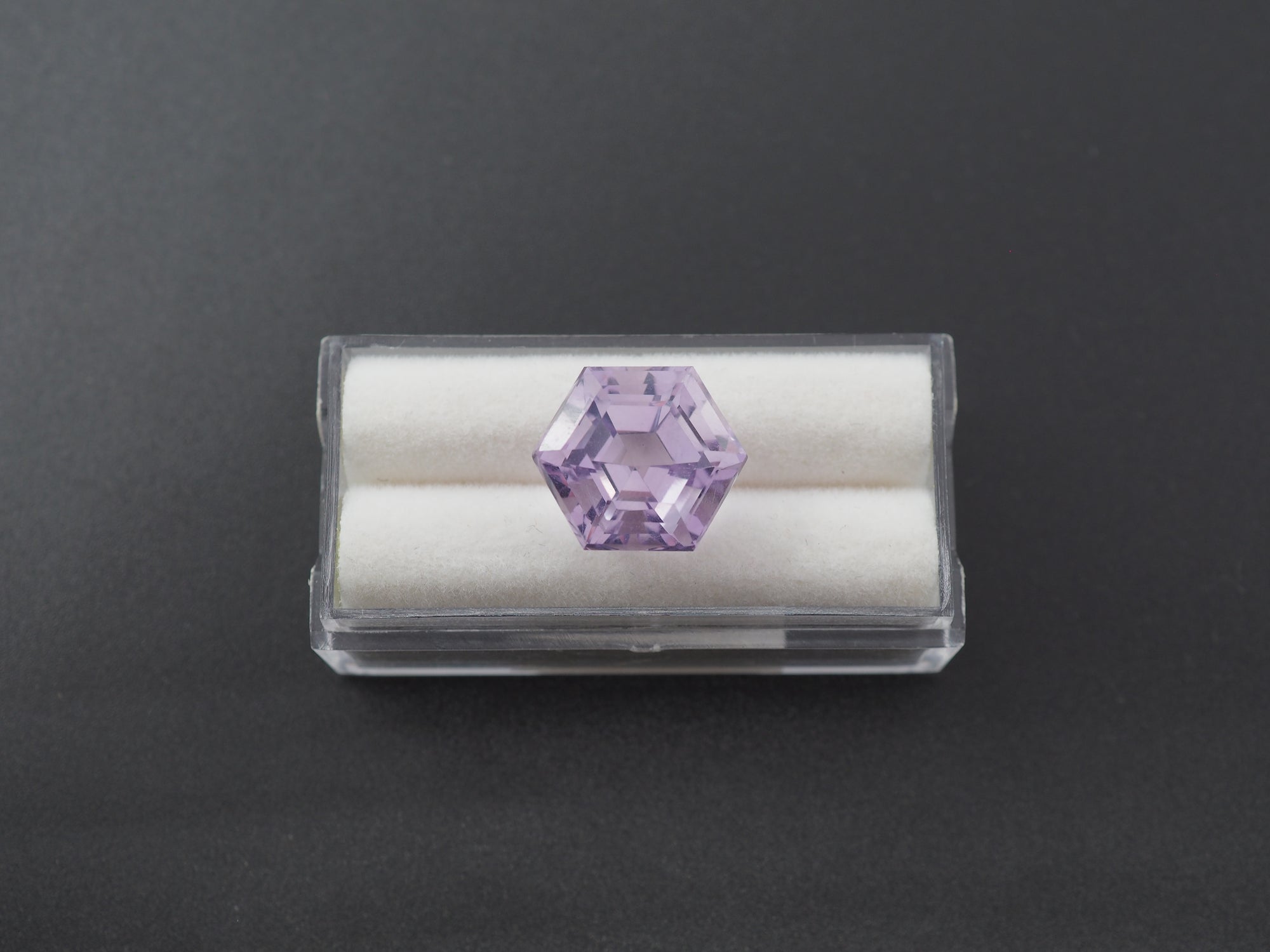 Natural fancy shaped  Lavender Faceted Amethyst 14mm Single piece Approximately 15.8 Carat