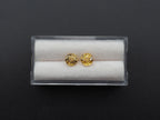 Yellow Zircon Faceted 6mm pair Approximately 3.24 Carat