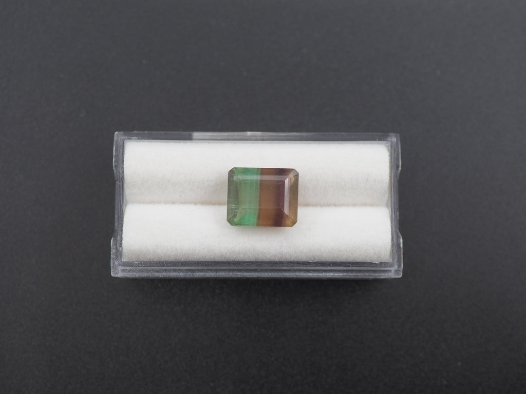 Fluorite Faceted Rectangle Shape 12x10x6 mm Single Piece  Approximately 6.5 Carat