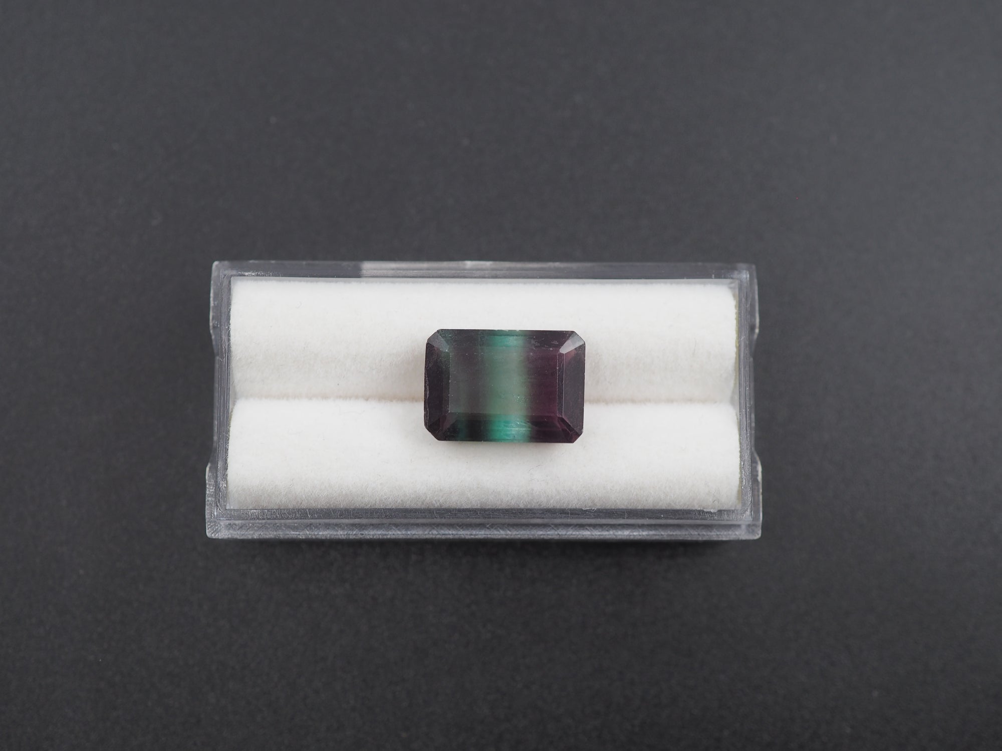 Fluorite Faceted Rectangle Shape 14x10x6 mm Single Piece  Approximately 8.18 Carat