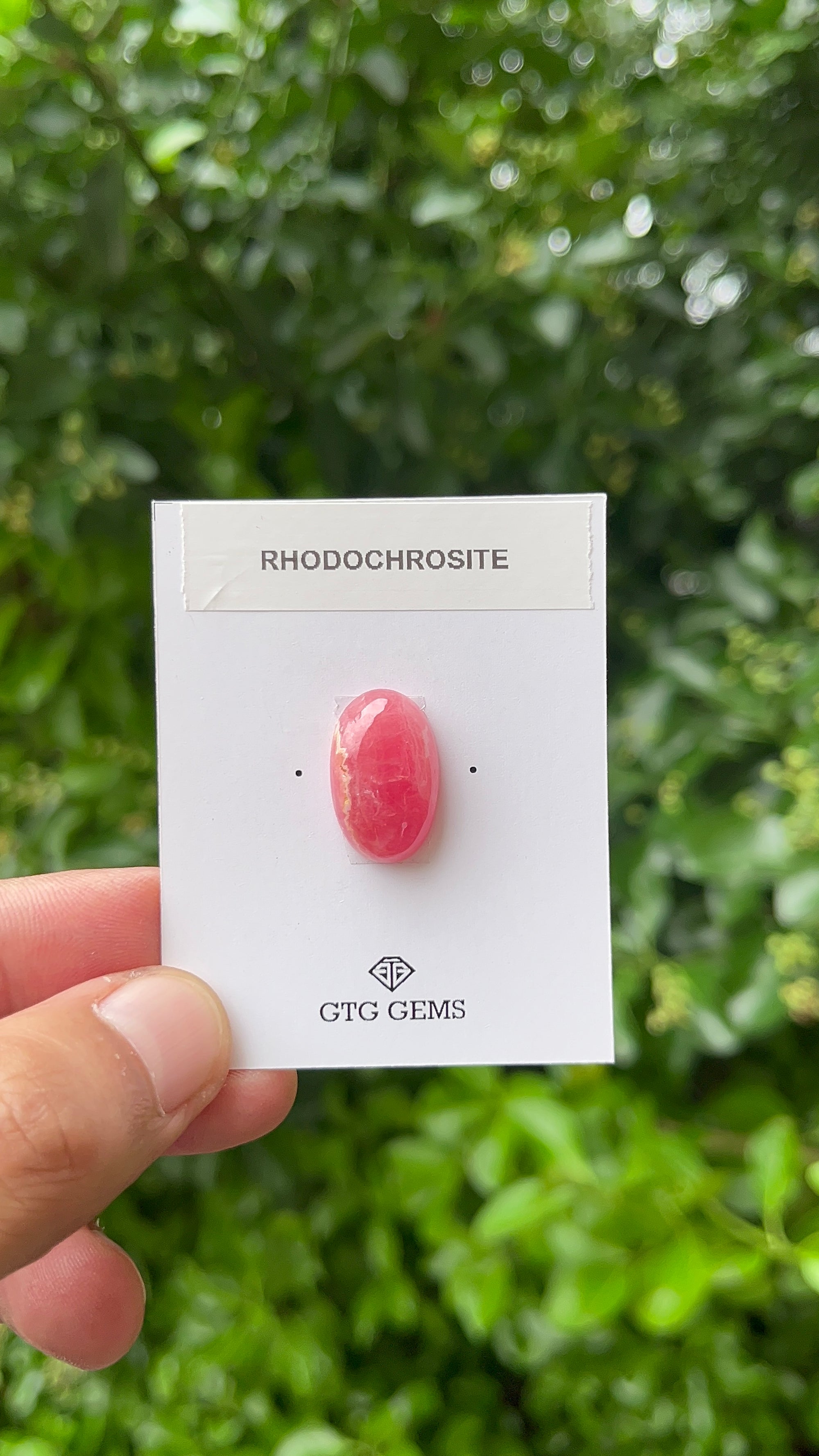 Rhodochrosite Cabochon, Rhodochrosite 19x12 mm, Approximately 16.82 carat (GTG-RCH-74)