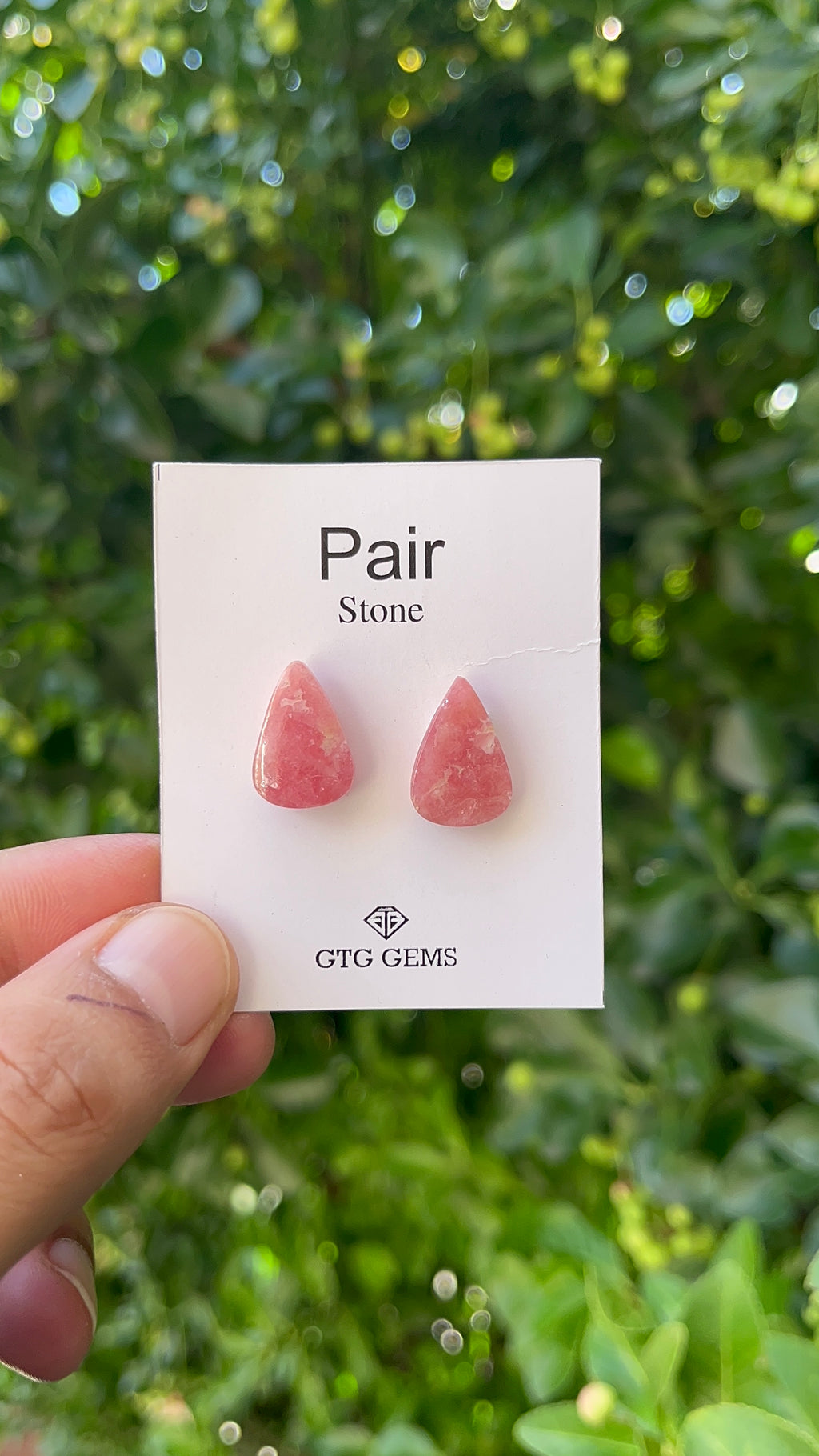 Rhodochrosite 17x12mm Matching Pair Cabochon