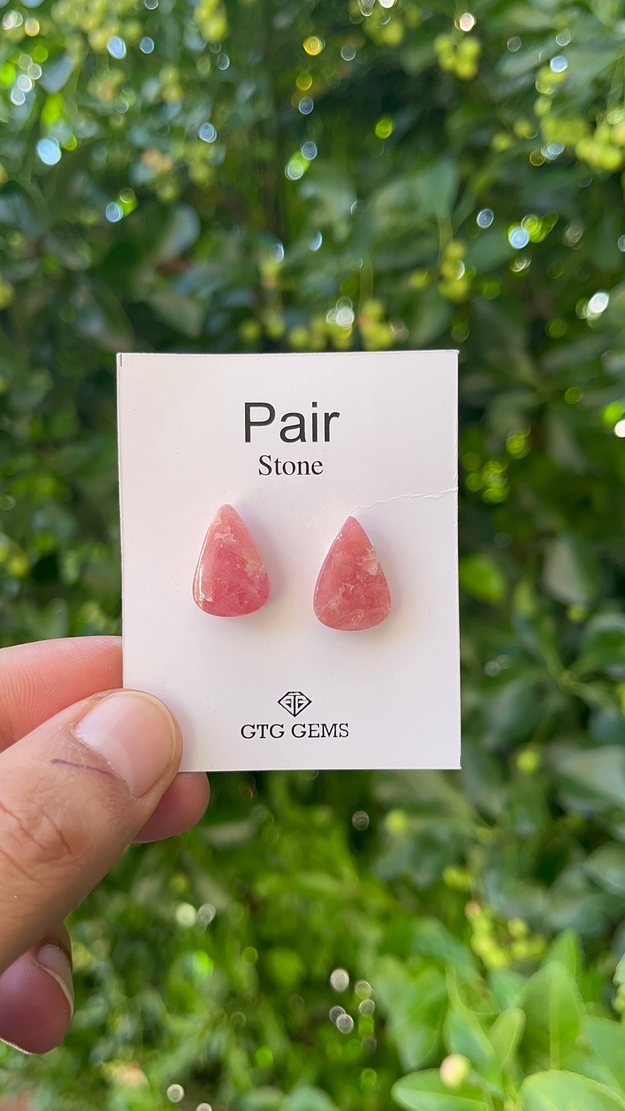 Rhodochrosite 17x12mm Matching Pair Cabochon