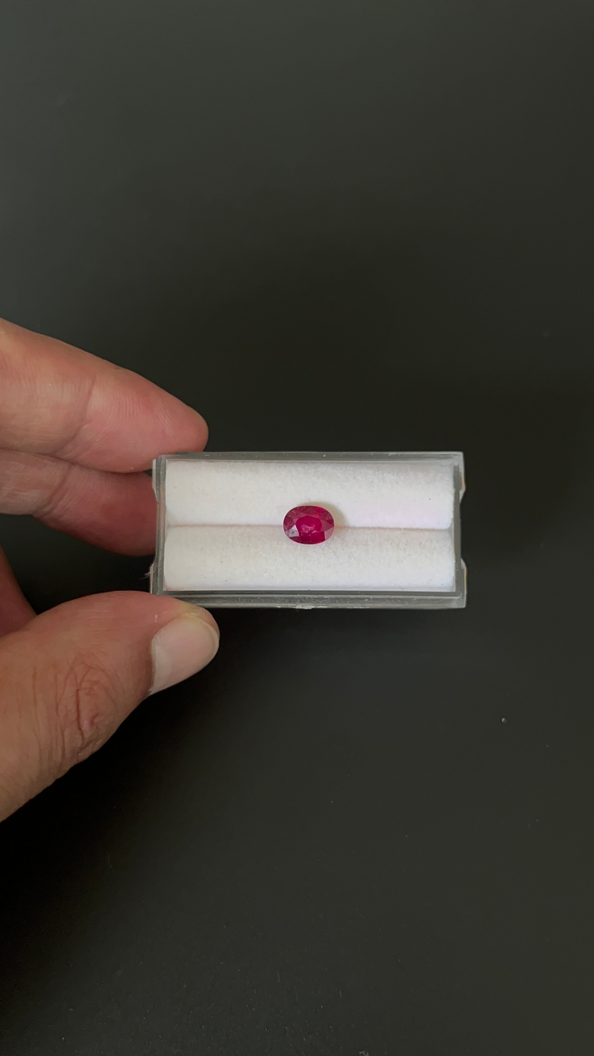 Ruby Faceted Gemstone 8.1xmm