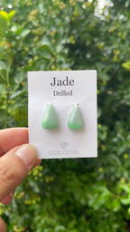 Natural Jade Drilled  Cabochon Fancy Shape 18.5x12mm