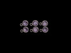 Amethyst Bezel  4 mm, Single Connector, Amethyst Bezel, Amethyst  Charm, 925 Sterling Silver(GTG-SBA-13)