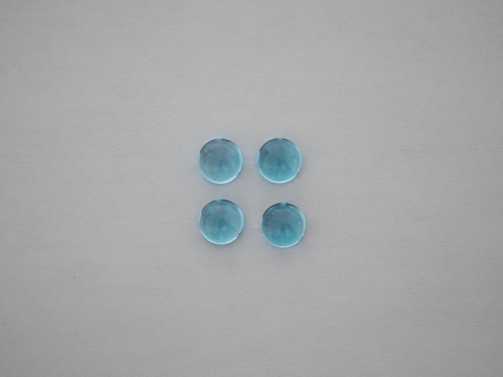 Swiss Blue Topaz Cabochon 6 mm