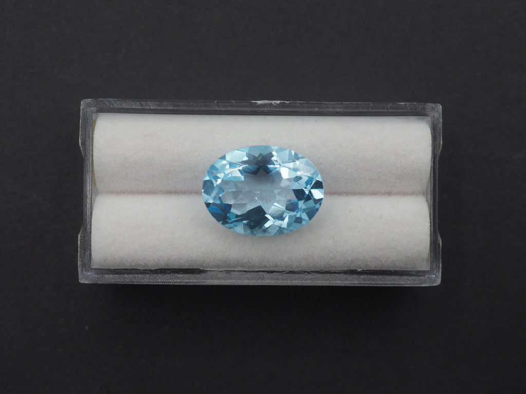 Blue Topaz Faceted Gemstone 15.9x11.9 mm Single Piece Approximately 10.11 Carat (GTG-TO-110)