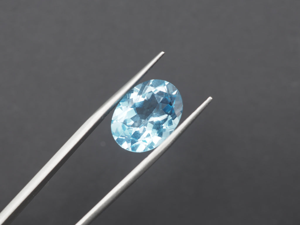 Blue Topaz Faceted Gemstone 15.9x11.9 mm Single Piece Approximately 10.11 Carat (GTG-TO-110)