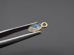Labradorite 18K Gold Filled Bezel 6x4 mm, Single Connector, Labradorite Charm