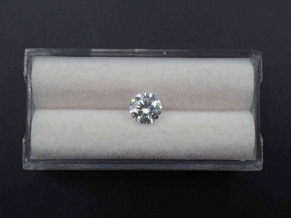 Moissanite Faceted 6.5 mm Single Piece Approximately .90 Carat (GTG-MO-40)