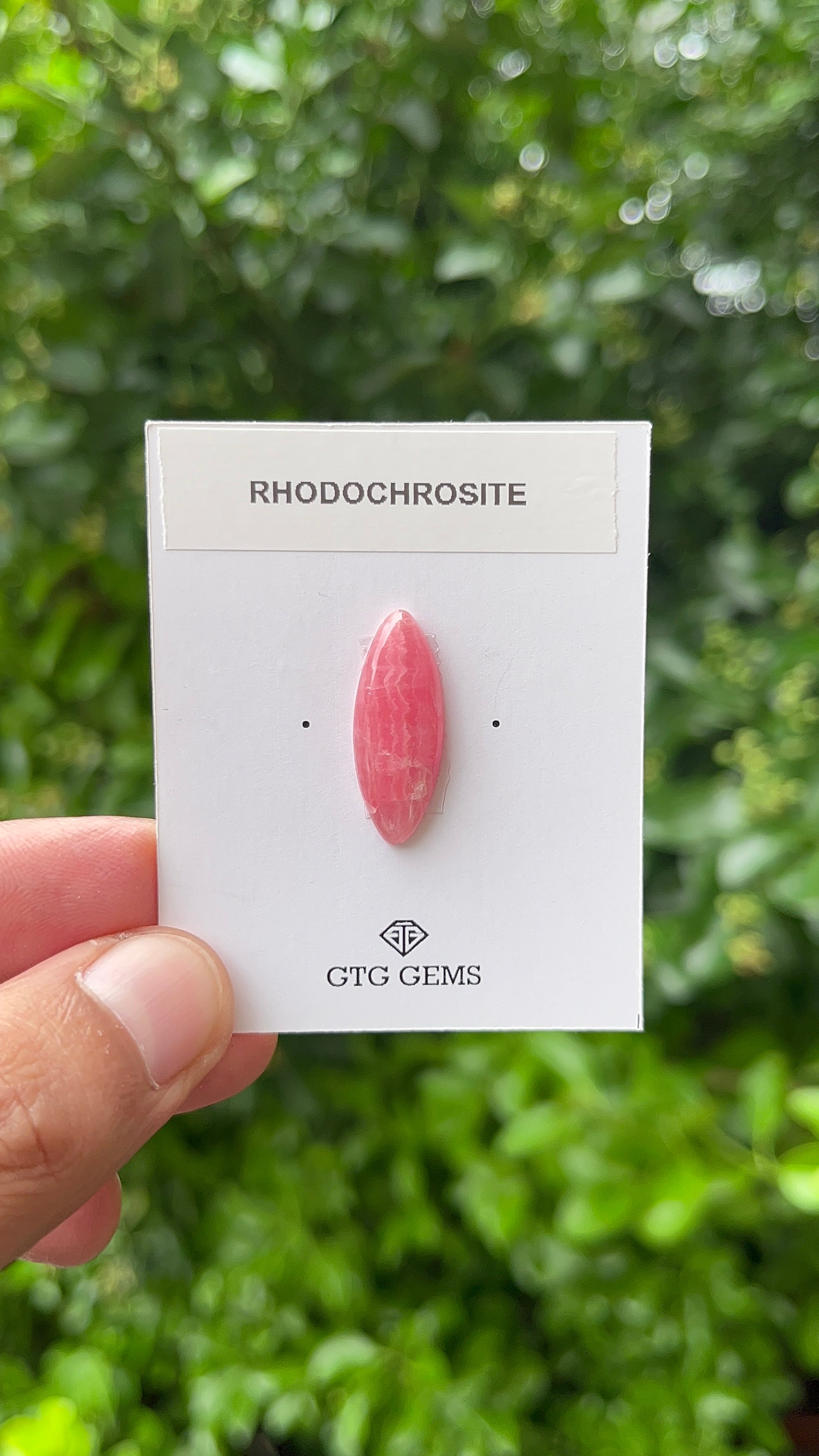 Rhodochrosite Cabochon, Rhodochrosite 24x9 mm, Approximately 9.34 carat (GTG-RCH-67)