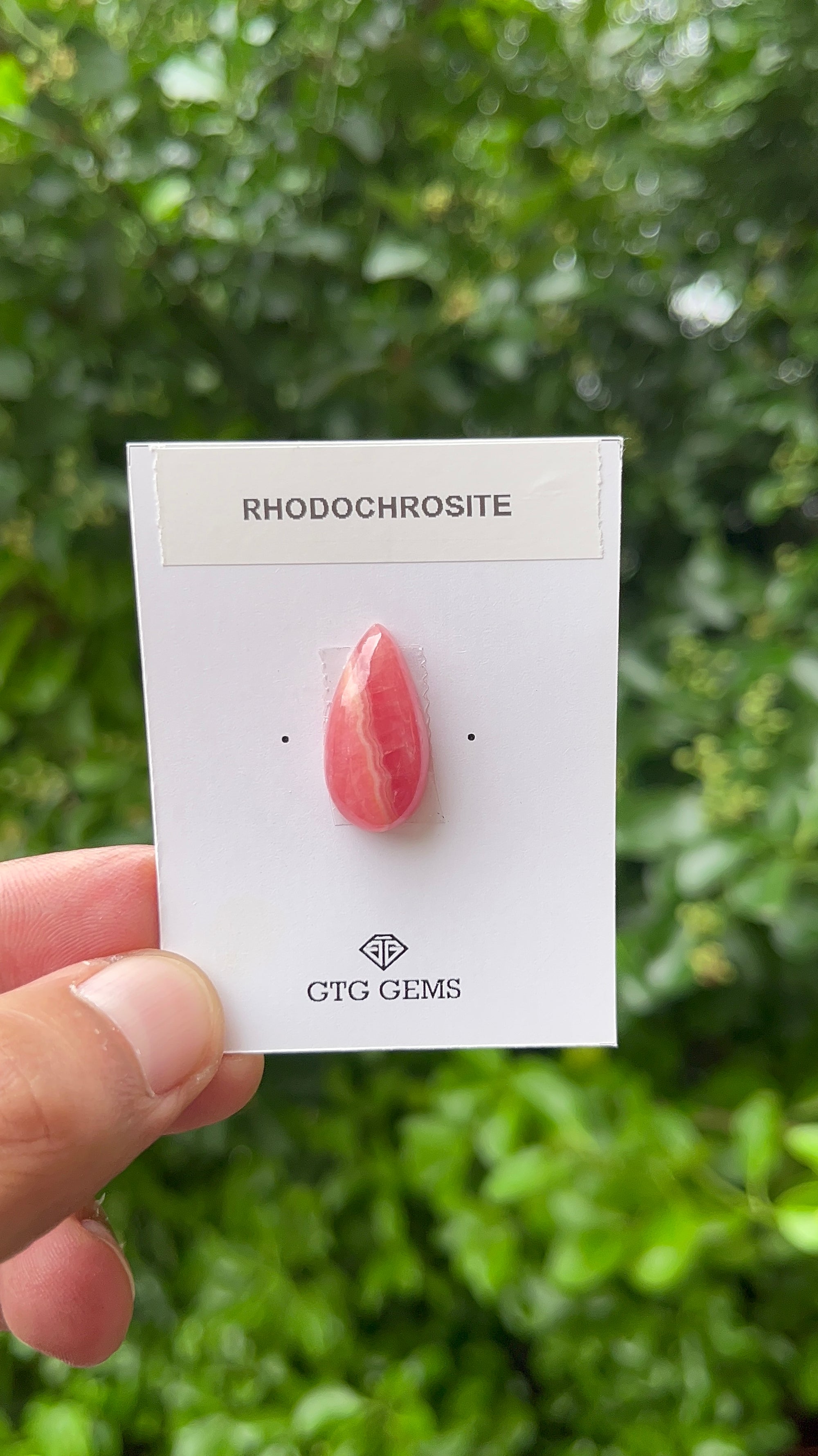 Rhodochrosite Cabochon, Rhodochrosite 22x11 mm, Approximately 17.30 carat (GTG-RCH-76)