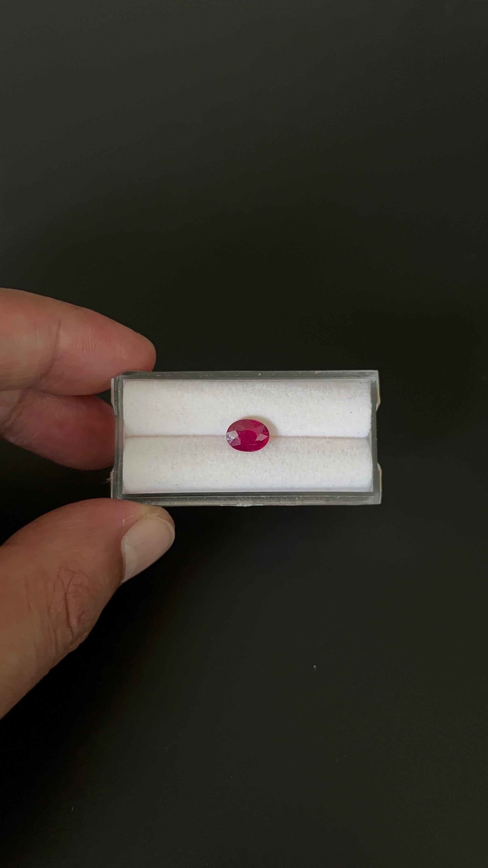Ruby Faceted Gemstone 7.9x6.1 mm
