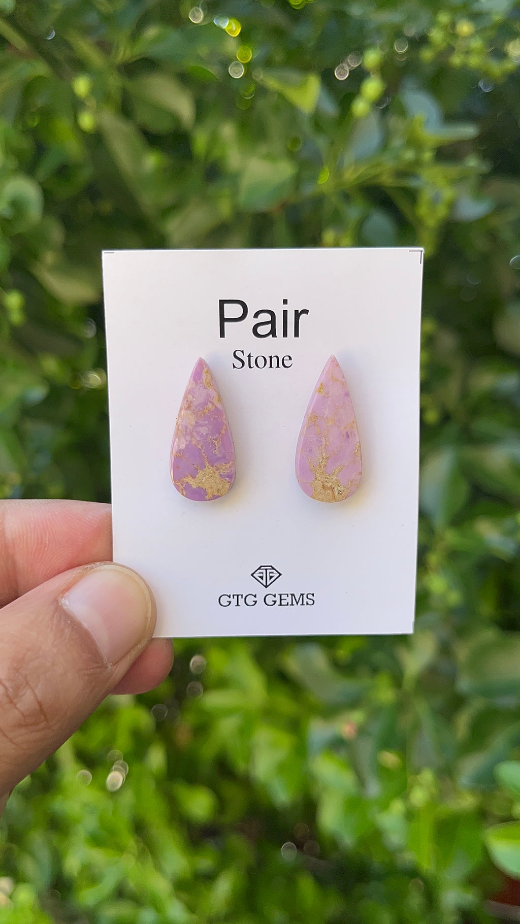 Phosphosiderite Matching Cabochon 24x11 mm, Approximately 15.5 Carat (GTG-MPC-6)