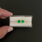 Green Topaz Faceted Matching Pair 6.2 mm, Approximately 1.82 Carat (GTG-GTO-27)