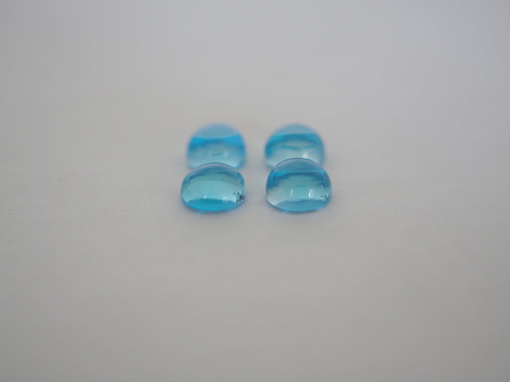 Swiss Blue Topaz Cabochon 6 mm