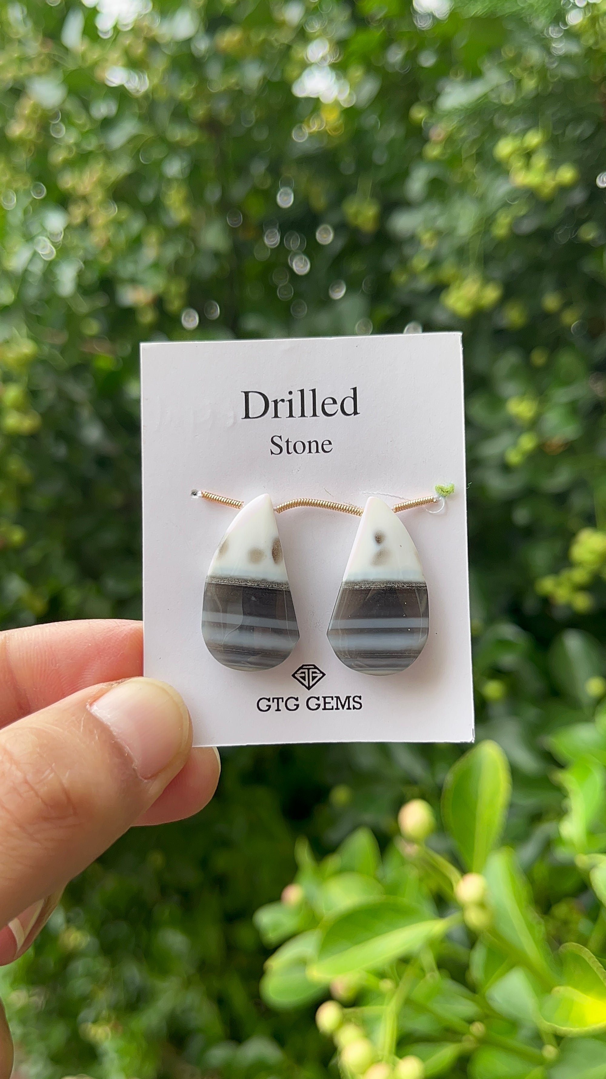 Drilled Blue Opal, 26x14mm Approximately 34.50 Carat (GTG-DOP-22)