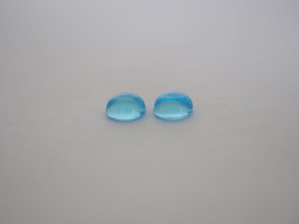 Swiss Blue Topaz Cabochon 7 mm