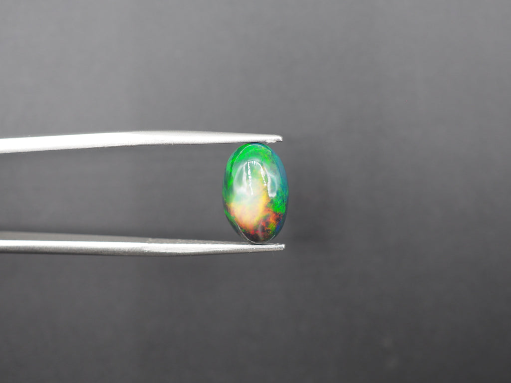 Ethiopian Black Opal Cabochon 12x8 mm Approximately 2.62 Carat (GTG-BOP-41)