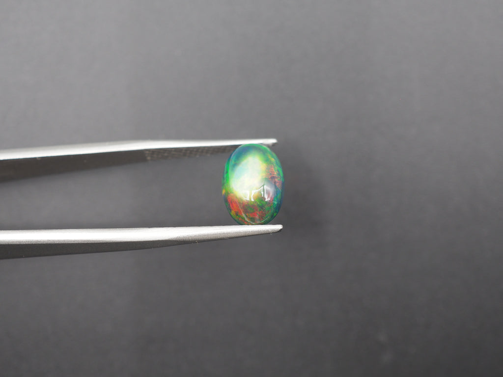Ethiopian Black Opal Cabochon 12x8 mm Approximately 2.62 Carat (GTG-BOP-41)